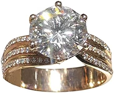 2023 Нов Пръстен Специална Сватбена Дамско Бижу пръстен Булката за Приятелка Годежни Пръстени, Дамски пръстени (Розово злато, 16,5 мм)