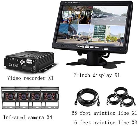 Комплект цифров резервна камера ADFHZB HD 702P със 7-инчов монитор Лесна инсталация за автомобили, АВТОБУСИ, Камиони, микробуси