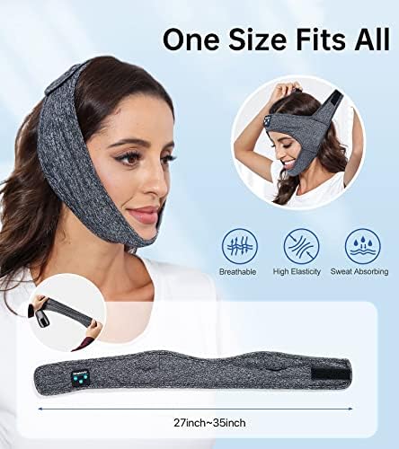 Превръзка на главата за намаляване на двойна брадичка и слушалки за сън 2в1, Sleepbeauty Множество V-Образна Маска с каишка за брадичката Bluetooth-Слушалки със стерео високог