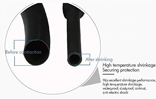 5 M/100 м Черен Свиване тръба Тел Кабелен ръкав Разнообразни Термоусадочных Тръби Съединител Изолиран проводник Протектор (Цвят: 100 m,