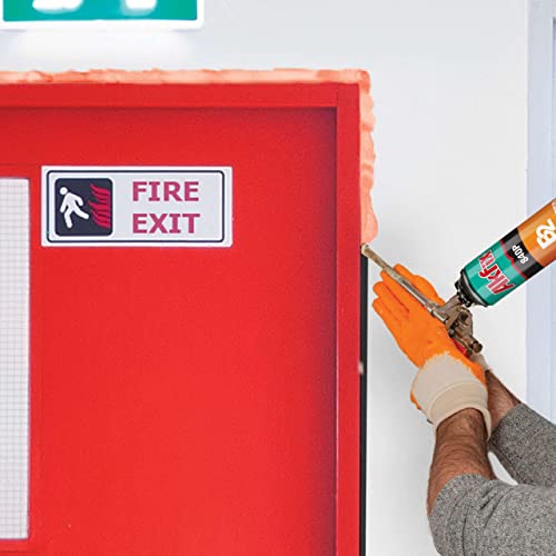 Akfix 840P Fire Block ПУ Spray Foam - полиуретанов дунапрен за пълнене, запечатване и лепене на прозорци, стени и фуги, с противопожарным покритие, може да се боядисват | 1 опаковка,