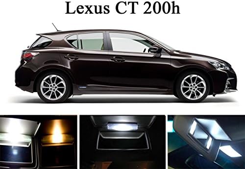 Комплект led лампи IG-ZAKT FIT за 2011-2015 Lexus CT200H Ксенонови Бели led лампи за Тоалетка Маса/Слънцезащитен козирка (4 бр.)