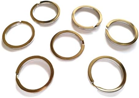 20 бр Кръгла Халка за ключове, Разъемное пръстен за аксесоари-ключодържатели Размер находки 27 мм и Комбинация от сребро и бронз цветове
