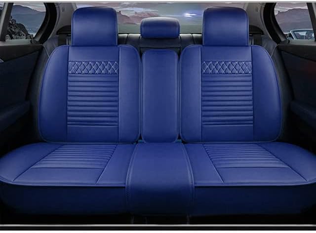 Калъф за авто седалка е Подходяща за RAM 1500, Супер Дишащи Кожени Защитни Капаци на 5 места, Издръжлив и Водоустойчив Калъф за възглавница на седалката, Синьо