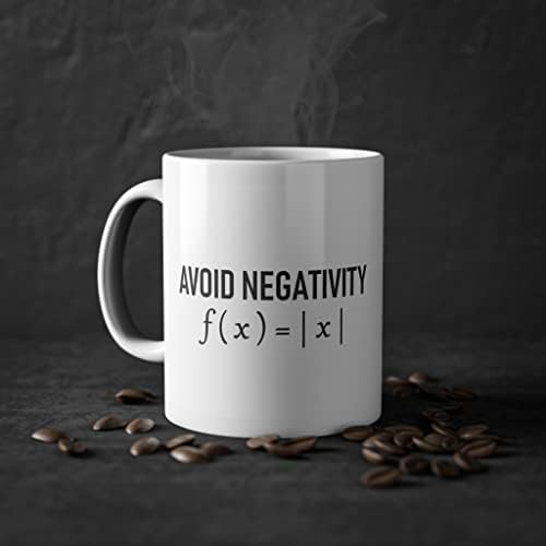 Забавна Кафеена Чаша Избягвайте Негативизма Математическа Чаша за Подарък на Учител Позитивна Формула Мотивационни Чаша Мислене
