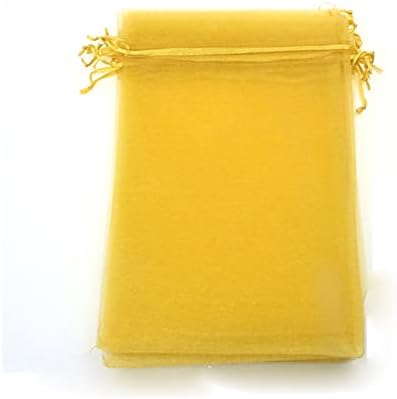 KEMEILIAN OGSD427 100шт 20x30 cm Златни Чанти и калъфи За Бижута От Органза Евтини Торбички От Органза Сватбени Подаръци