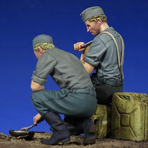 Набор на войници от смола Goodmoel 1/35 Войници от Втората световна война и Кученце (за 2 лица) / Набор от миниатюрни войници в разглобено