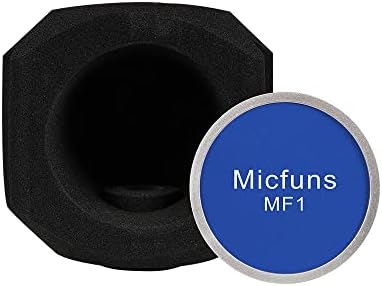 Micfuns Професионален микрофон, Ветрозащитный поп-филтър, Акустичен филтър за студийни микрофони с размер 1,77-2,36 инча, Звукопоглощающая