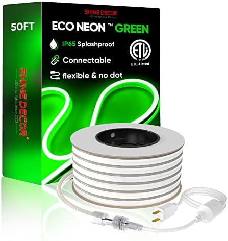 Комплект Decor Shine комплектът включва монтажни скоби със Зелени 15-метрови /50-футовыми led неонови кабелна автомобили фенери
