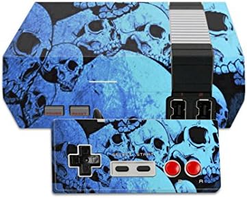 Кожата MightySkins Съвместими с Nintendo NES Classic Edition, амбалажна хартия, Стикер на корицата, Скинове със сини Черепи