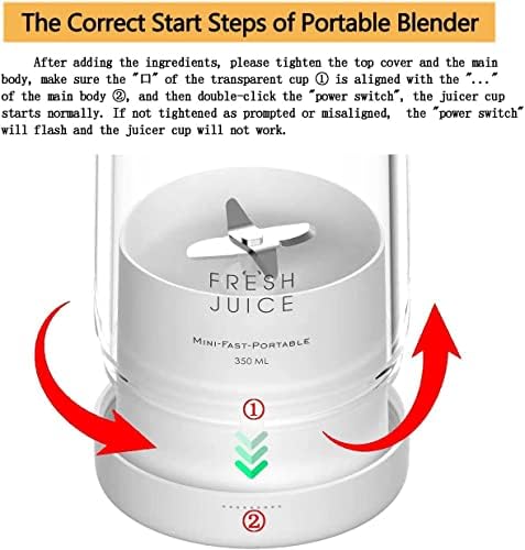 Portable Blender, USB Акумулаторна Мини-Сокоизстисквачка-Миксер, Пасатор Индивидуален размер за сокове, коктейли и Шейкове, най-Добрият подарък