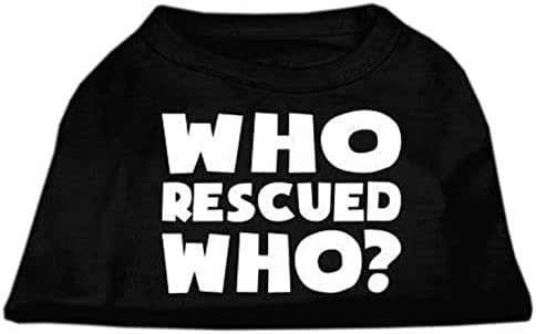 Тениска с Трафаретным принтом Mirage Pet Products Who Rescued Who, X-Малък, Зелен