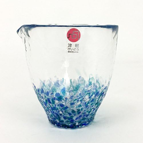 Чашка за саке Aderia F71403 Tsugaru Vidoro, с една врата (Икономична), Синя, 8,5 течни унции (250 мл), Хортензия, 1 кутия, Произведено