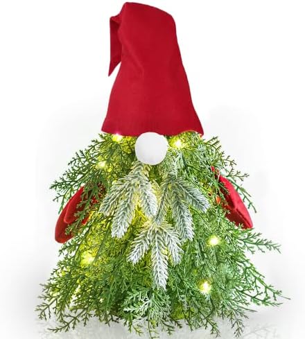 Малката Коледна Елха, Украса за Коледната Елха с Седи Гномом, игри на Декорация за Коледната Елха, Изкуствена Мини Коледно Дърво със