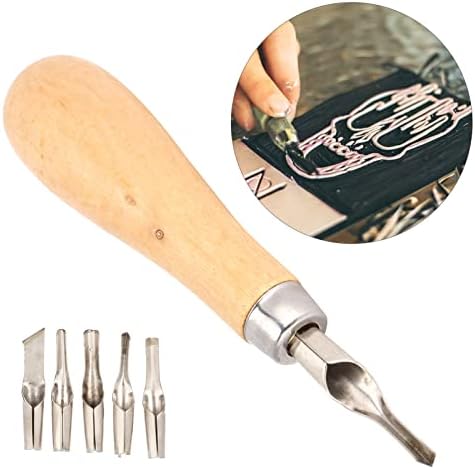 Agatige Нож за Балатум, 2 Комплекта Нож За Рязане на Линолеум, Дървообработващи Статуи Инструмент Мастило за Щамповане, Производство