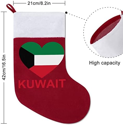 Любовта Кувейт Червени Коледни Празници Чорапи Дом Декорации за Коледната Елха Камина Окачени Чорапи