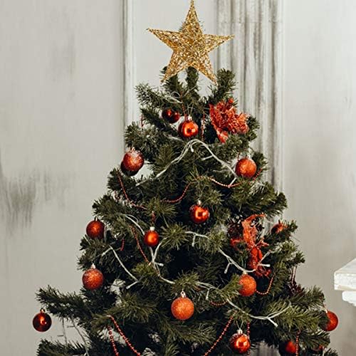 KESYOO Ретро Декор Коледно Дърво, Topper, Звездното Бижу, Блестящ Златен Метален Коледа Коледа в цилиндър за Коледни занаятчийски продукти 12 см, Домашен Декор