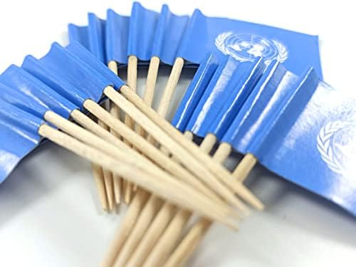 QQSD Организацията на Обединените Нации Флаг-клечка за Зъби ООН Малки Мини Отметки За торта, 100 бр.