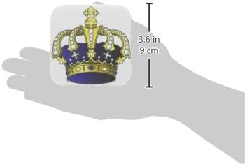 3dRose CST_41671_2 Кралския Лилаво Със Златна Корона-Меки подложки, Комплект от 8
