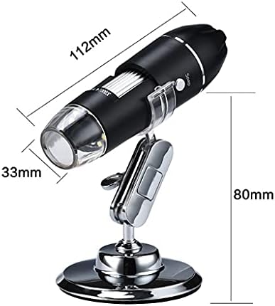 CZDYUF Регулируема 1600X 3 в 1 USB Цифров Микроскоп Type-C Електронен Микроскоп, Камера за 8 Led Лупа, с Увеличение (Цвят: