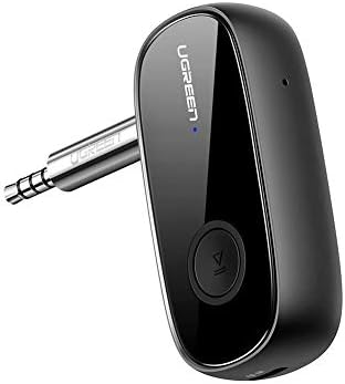 UGREEN aptX Bluetooth Приемник Безжична Bluetooth 5,0 Автомобилен Адаптер Безжичен Преносим Аудиоадаптер 3.5 мм Aux за Стрийминг на музика