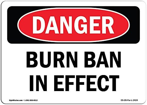 Знак за опасност OSHA - забрана за изгаряне | Алуминиев знак | Защитете Вашия бизнес, Строителна площадка, Склад и Търговска