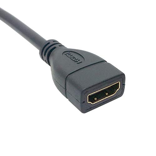 Удлинительный Кабел CY HDMI, HDMI 1.4 от мъжа към Жената с наклон под ъгъл 90 градуса НАГОРЕ 0,5 м