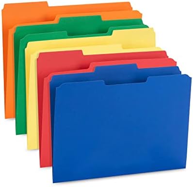 100 Blue Summit Консумативи 1/3 парче, Папки за документи, Размер на букви, Различни цветове, включително и на сини, червени, зелени,