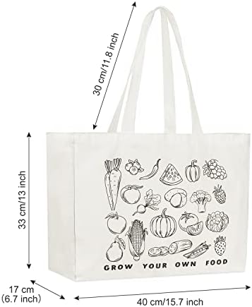 NymphFable 2 опаковки са Много Дебели чанти платно Стопански чанти С Зеленчукови и Плодови мотиви, Хранителни чанти от полиестер и памук, стопански чанти-тоут, Миещи Еко?