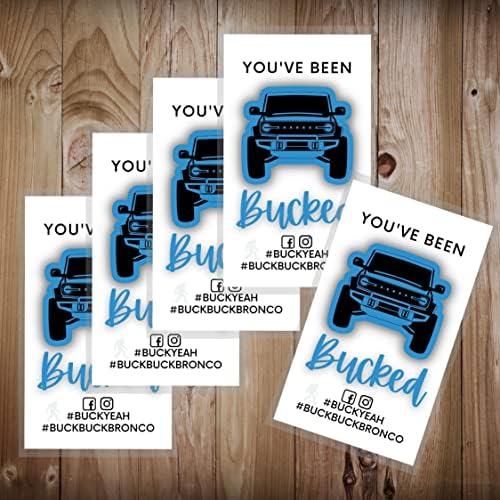 Виси етикет с надпис Скоростта Blue Bronco | Buck Buck Bronco | 50 броя в опаковка | Визитна картичка с размер 2 х 3.5 инча | Buck Buck