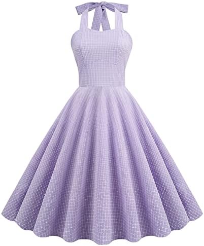 Женствена рокля за Чай 1950-те години, Реколта Рокли на Точки за Рокабили от 50-те 60-те години, Ретро един Коктейл Рокля За Срещата на завършилите