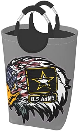 Стръмен пакет за мръсни дрехи Армията на САЩ, с Орлиным флага на сащ, Сгъваема, С дръжка, Подходящ За домашно съхранение в