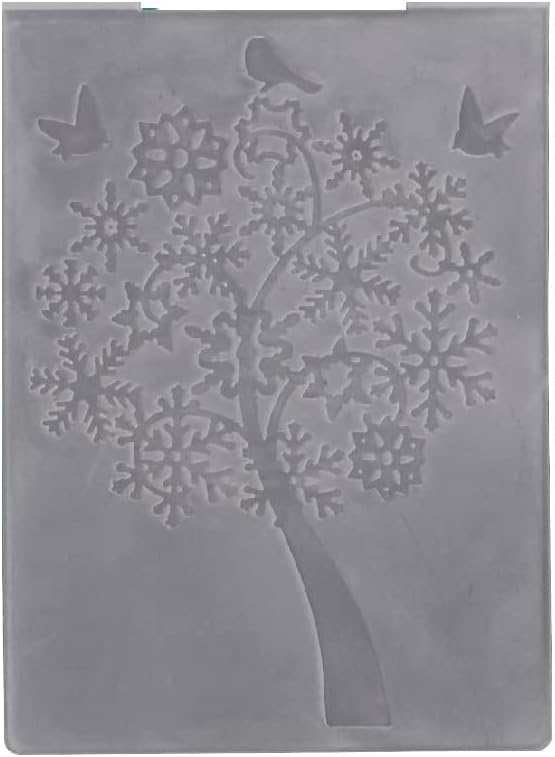 Лили Крафт Линда Крафт Пролетно Снежинка Дърво Птица Цветни Листа Пластмасови Папки с Релефни изображения за Направата на Картички, Scrapbooking, както и Други