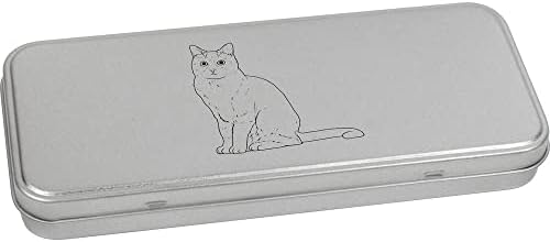 Лидице кутия за канцеларски материали Azeeda 'Snowshoe Cat' с метални панти /Кутия за съхранение (TT00197329)