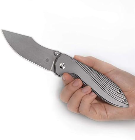Нож Kizer Pelican mini EDC, клипсовое острието 3,37 инча с накаткой за палеца, шарикоподшипниковая система - Ki4548A1