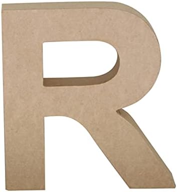 Papier Mache Letter R, 4 x 1.25