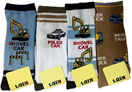 Чорапи до коляното за малки момчета Памучни Автомобилни Удобни Чорапи 8 Чифта В опаковка