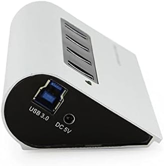 Концентратор с Няколко Расширителями, Високоскоростен Сепаратор, Четец на карти с Комбиниран адаптер на захранване за Лаптоп (Цвят: бял, размер: One Size)