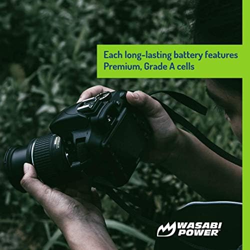 Батерия Wasabi Power (2 комплекта) и зарядно устройство за Nikon EN-EL14, EN-EL14a и Nikon P7000, P7100, P7700, P7800, D3100,