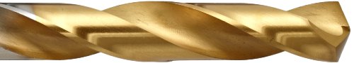 Тренировка от бързорежеща стомана YG-1 D1GP Gold-P Jobber, tin покритие, Директен джолан, Бавна спирала, 135 градуса, Размер на # 19, диаметър 21/128 x дължина 3-1 / 4 (опаковка от 10 броя)