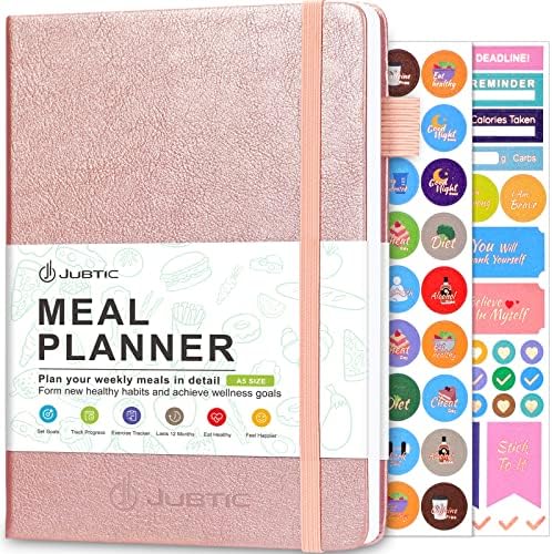 Записная награда JUBTIC Седмицата Meal Planner, Вестник на хранене за отслабване жените, Дневник на подготовка за приемане
