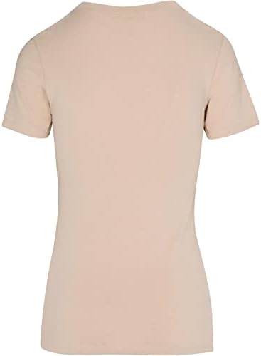 Дамски лека тениска от еластичен памук с V-Образно деколте и къс ръкав Pure Look от 3 теми в опаковка