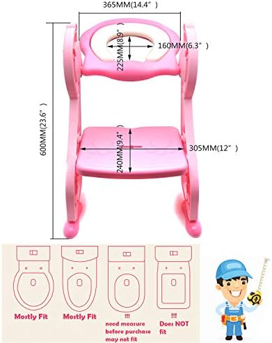 HTTMT - Седалка за тоалетна стълби с привикнат към гърне под формата на Жираф С модернизирани възглавница, Табуретка-Стремянка, Тоалетка, стол