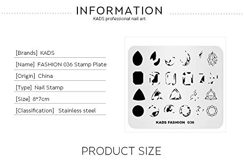 KADS Плоча за Релеф Нокти, Надпечатка, Кристали и Модел на Печата за дизайн на Ноктите, образа на модела Направи си сам Инструменти за шаблон
