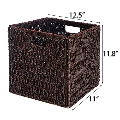 Иновации търговска марка 12,5 Тканая Кошница за съхранение на Кубчета с рамка от железен тел