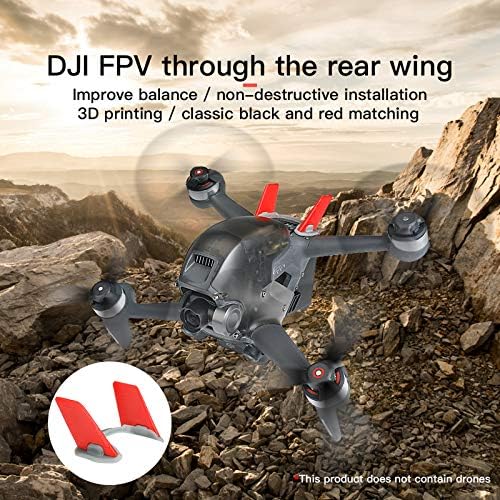 Honlyn Вертикална опашка Преминаване на Самолет 3D Печат През Задното Крило е съвместим с Комплекта DJI FPV Фиксиран Стабилизатор