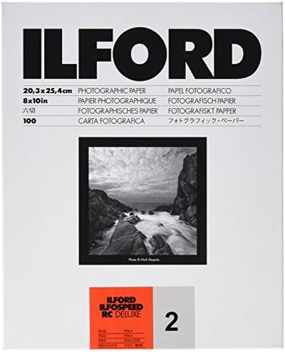 Черно-бяла които хартия Ilford Ilfospeed RC Deluxe с полимерно покритие - 8x10-100 листа - 44 м - Перламутровая повърхност - Клас