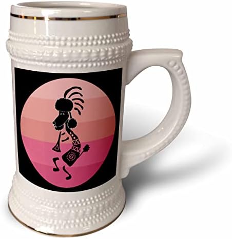 3D Забавен Сладък черен Пудел, Танцьор Кокопелли Свири На рожке ... - чаша за стейна на 22 унция (stn-362933-1)