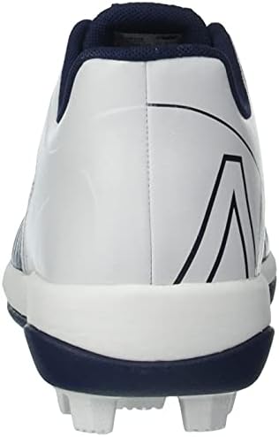 Формованная бейзболна обувки New Balance Boy ' s 4040 V6, тъмно синьо /Бяло, за момче ръст на 6,5 см