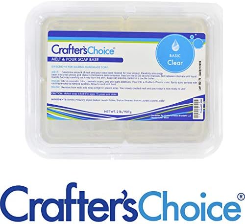 Crafter's Choice 2 кг. Блок Basic Прозрачен, Расплавьте и се изсипва Сапунена основа
